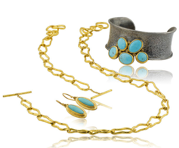 ASSORTED KIRSTEN CUFF, EARRINGS,GOLD NECKLACE,BRACELET,