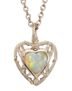 Karen Karch Captive Heart with opal center