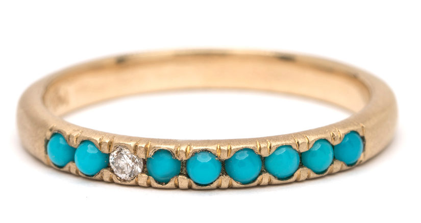 vintage-inspired-turquoise-diamond-bohemain-stacking-ring_1