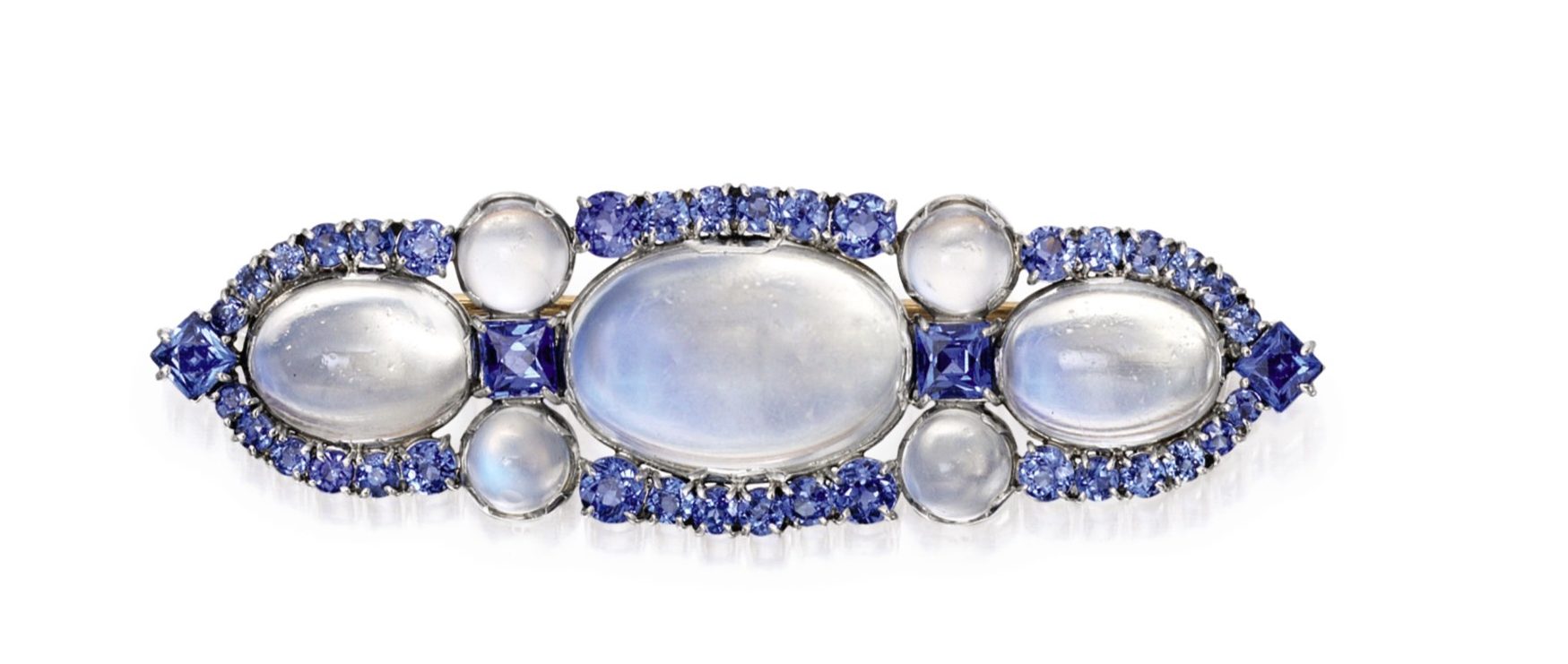 Louis Comfort Tiffany Sapphire and Diamond Brooch