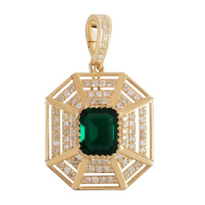 La Muse Divya's Emerald Web Pendant.