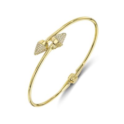 Borginoin spike diamond 18K gold bracelet